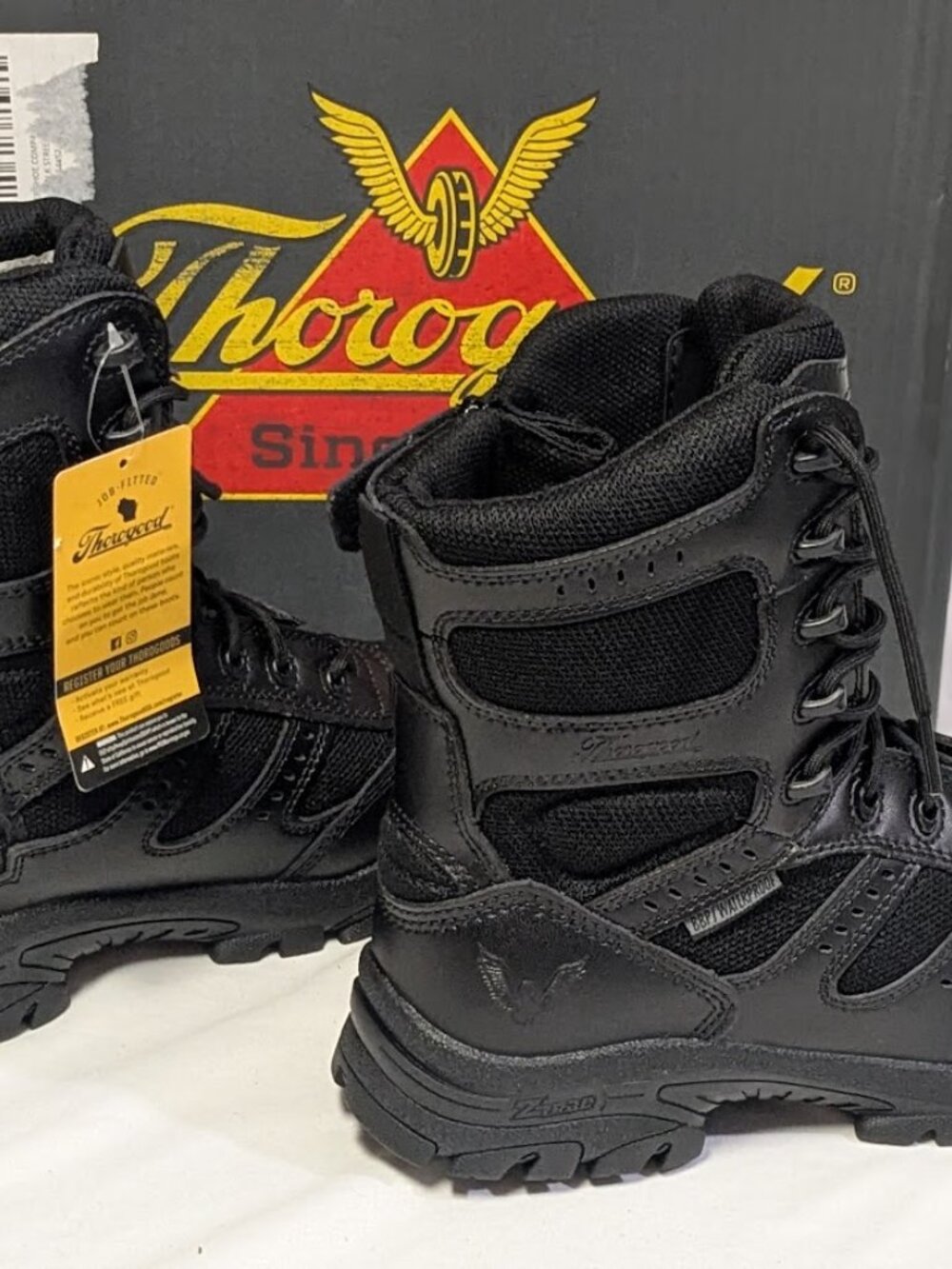 NWT Thorogood Mens 9M-The Deuce Series 834‑6219 Waterproof 8" Tactical Side Zip - Picture 7 of 11